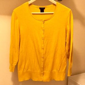 Ann Taylor Factory Gold Cardigan | Size L